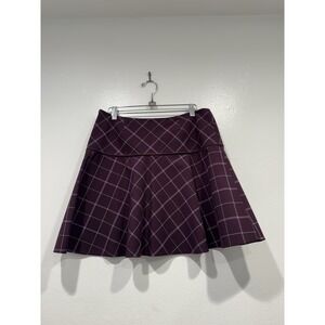 BEBE Plaid Mini Skirt Womens‎ Size 6 Academia Y2K Flare Grunge Punk Emo Rave